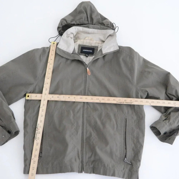 Vintage London Fog Olive  Green Zip Up Windbreaker Jacket S - Picture 4 of 13